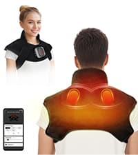 Comfytemp Heating Pad for Neck and Shoulders and Back, 2.6lb Weighted Electric Heat Pad for Pain Relief, Large FSA Eligible Heated Wrap, 9 Heat Settings, 11 Auto-Off, Gifts for Women Men Mom Dad