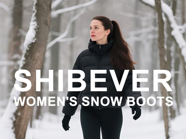 SHIBEVER Women's Snow Boots Winter: Waterproof Fur Lined Anti-Slip Ankle Booties Outdoor Comfortable Warm Women Snow Boot