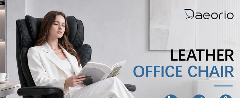 Office Desk Chair, High-Back Big and Tall Leather Chair with Footrest, Ergonomic Reclining Computer Chairs, Comfy Executive Wide Chair with Lumbar Support, Adjustable Padded Armrests, 400LBS (Black)
