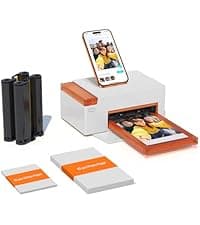 Liene M100 4x6'' Photo Printer, Phone Printer 100 Sheets & 3 Cartridges, Full-Color Photo, Portable Instant Photo Printer for iPhone Android, Thermal Dye Sublimation, Wi-Fi Picture Printer 100 Papers B09XHYNHB2