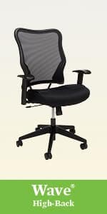 HON Convergence Ergonomic Office Chair with Mesh Back, Adjustable Arms, Lumbar Support, Synchro‑Tilt Desk Chair with Wheels for Home Office or Computer Use, Black Frame, Black
