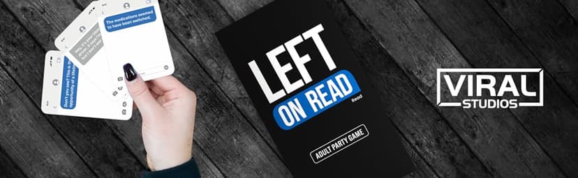 Viral Studios Left on Read - Hilarious Text Message Party Game for Adults | 500 Cards, Fast-Paced Group Fun for Game Nights, Parties, and College Hangouts | Card Set for Friends and Social Gatherings