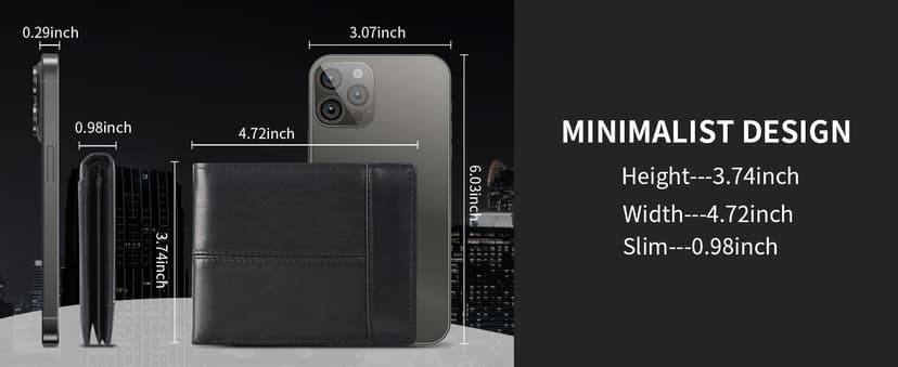 Swallowmall Mens Wallet Rfid Blocking Leather Wallet for Men Bifold Wallets with 1 ID Window 16 Card Slot