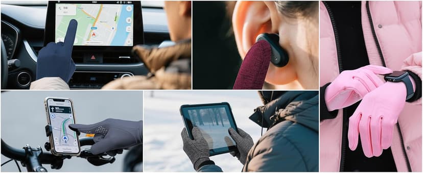 Aegend Lightweight Winter Gloves for Men Women, Warm Running Gloves Touchscreen Thermal Glove Liners for Cold Weather Driving, Cycling & Hiking, Non-Slip, Elastic Cuff, Stretchy, Durable