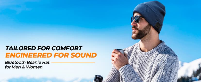 Foxelli Bluetooth Beanie Hat – 15-Hour Battery, Built-in Mic, Fully Washable, Perfect Tech Gift for Men & Women B08T6QBZC2