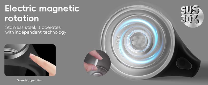 Initial Magnetic Stirring Coffee Mug Stainless Travel Cup Adult Men Guy Him Brother Dad Boyfriend Uncle Niece Best Friendship Grandpa Grandfather Husband Son Law Happy Birthday Cool Meaningful Gifts,J