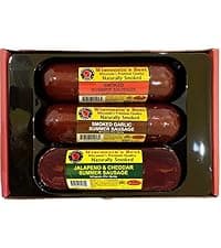 Wisconsin Cheese Company - Specialty 100% Wisconsin Cheese Block Assortment Sampler - (Pack of 7 Blocks) Cheddar, Pepper Jack, Swiss, Gouda, Salami, Smoked Cheddar & Tomato Basil | Locally Sourced | Perfect for Parties, Charcuterie Boards and Birthday Gifts | Great Birthday Gift for Cheese Lovers
