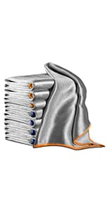 Airlab Microfiber Towels for Cars Wash Drying Thick Plush Cleaning Cloth Auto Detailing Super Absorbent for Interior & Exterior Lint Free, Streak Free, 16" X 16", 800 GSM, Pack of 4