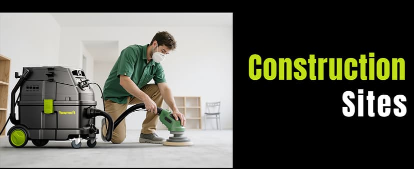 M Class 10 Gallon Dust Extractor for Woodworking with Auto Hepa Clean & Dust Indicator Light Dust Vacuum Extractor with 150CFM Airflow & Power Tool Connector for Workshop Construction (With Handle)