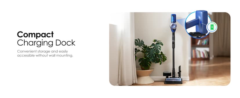 Tineco Pure ONE S50 Pro Cordless Stick Vacuum Cleaner, 200AW Powerful Suction, Zero Tangle Brush, 95Min Runtime, 180° Foldable Tube, 120° Green Light, Easily Tackles Large Debris Stick Vacuum