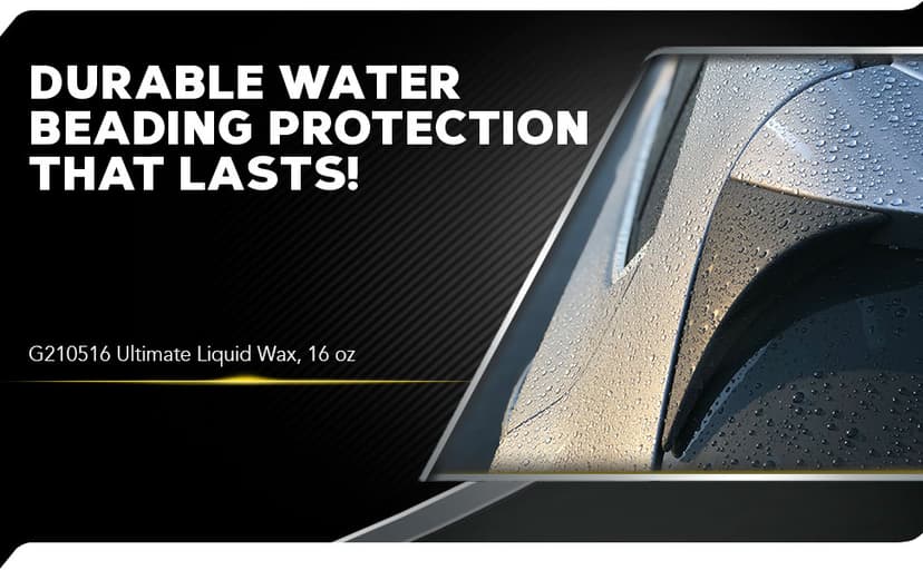 Meguiar's Ultimate Liquid Wax, Improved Liquid Car Wax Formula for Durable Protection that Shines, Premium Towel and Applicator Pad Car Accessories Included, 16 Oz Bottle