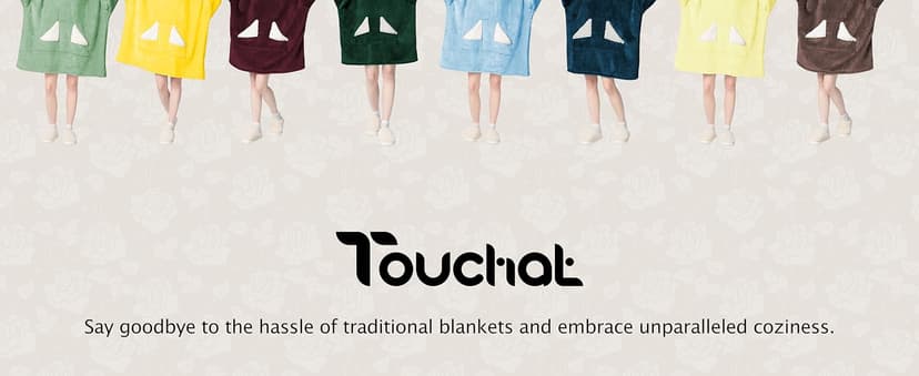 Touchat Wearable Blanket Hoodie, Oversized Sherpa Fleece Sweatshirt Blanket with Giant Hood Pocket and Sleeves for Adult, Warm & Cozy Grey Blanket Gifts for Women