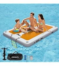 AWEMUFA Inflatable Chair for Lakes, Inflatable Floating Chair Floating Pool Lounger Float Adult, Heavy Duty Lake Floats Outside Tanning Pool Hangout Armrest Floaties