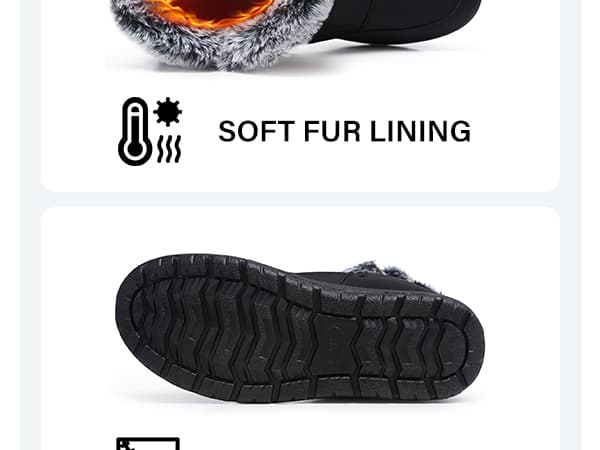 SHIBEVER Women's Snow Boots Winter: Waterproof Fur Lined Anti-Slip Ankle Booties Outdoor Comfortable Warm Women Snow Boot