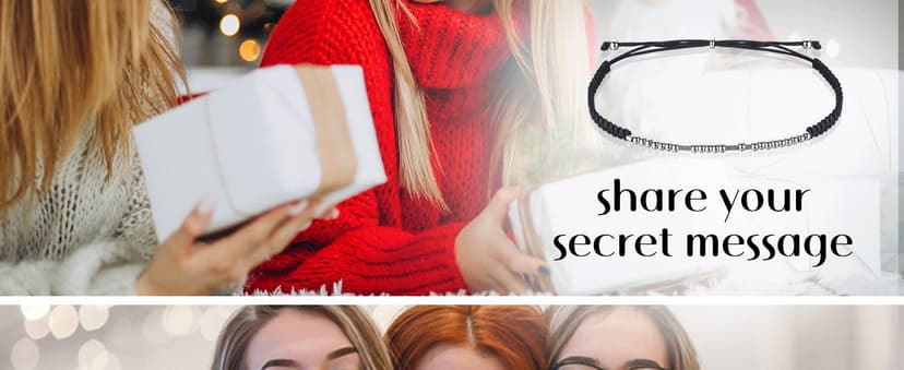 Shonyin Valentines Day Gift for Best Bitches Morse Code Bracelet Best Friend Gift for Women Funny Friendship Gift 2/3 PCS Christmas Friendsgiving Day Gift