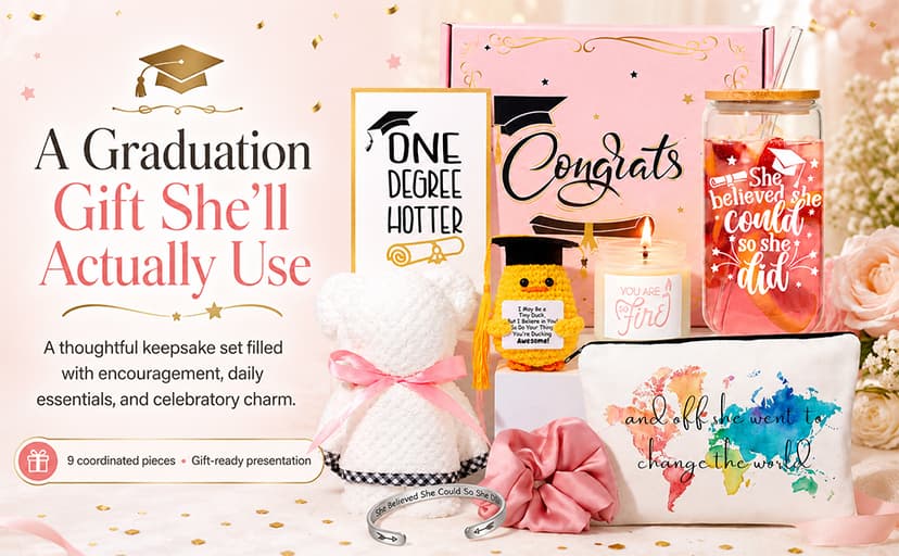 Frerdui Graduation Gift for Her, Class of 2026 Graduation Gifts Basket Box for Women, Senior High School College Grad Gift Set for Daughter Sister Friend, She Believed So She Did B0GVCLKH93