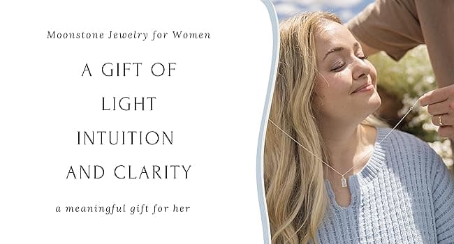 HOPE LOVE SHINE New Beginnings Rainbow Moonstone Sterling Silver Necklace for Women