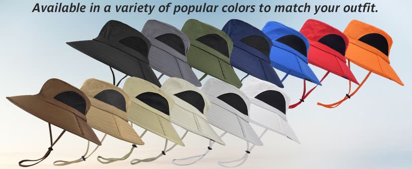EINSKEY Wide Brim Sun Hat, UPF 50+ UV Protection Waterproof Packable Bucket Hat for Men & Women, Fishing Hiking Beach Garden