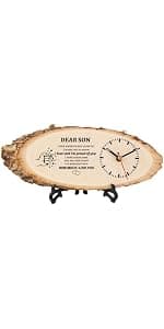 Grandpa Birthday Gifts from Grandkids, Christmas Fathers Day Birthday Gift for Grandfather, DIY Engraved Clock for Home Decor BeauGift Grandpa Gifts, Wooden Clock Birthday Gifts for Grandpa Grandfather B0F8Q4Z8QC