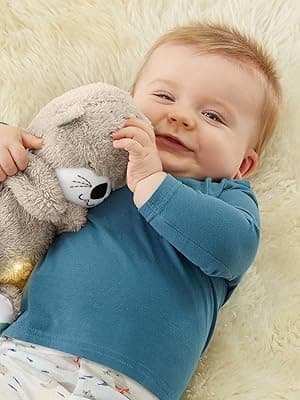 Fisher-Price Baby Toy Soothe 'n Snuggle Otter Portable Plush Sound Machine with Music Lights & Breathing Motion for Newborns 0+ Months