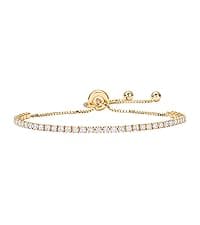 PAVOI 14K Gold Plated 3mm Cubic Zirconia Classic Tennis Bracelet | Gold Bracelets for Women | Size 6.5-7.5 Inch
