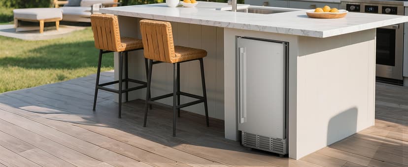 Mojgar ETL Approval Commercial Under Counter Ice Maker 100 Lbs/Day with 30 LBS Bin, 15" W Freestanding Built-in Ice Maker, Undercounter Ice Machine with Self Cleaning for Home/Bar/Restaurant,Silver