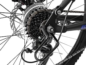 Ecarpat 24/26/27.5 Inch Mountain Bike, Full/Front Suspension Mens Boys Mountain Bike with 21 Speed Steel Frame and Dual Disc Brakes, Adult Sport Bicycle for Trail City Road, Gift Choice