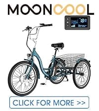 MOONCOOL Adult Tricycles 3 Wheel 7 Speed Trikes, 20/24/26 inch Adult Trikes 3 Wheeled Bike with Basket for Seniors, Women, Men