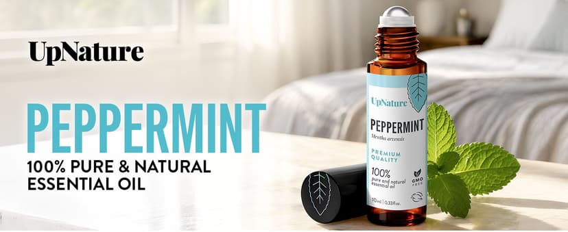 100% natural peppermint essential oil roll-on for nausea, morning & motion sickness relief - pregnancy essentials, chemo UpNature Peppermint Oil Roll On for Pregnancy Nausea & Morning Sickness B07JDX322C