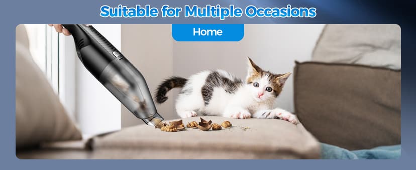 Antaha Handheld Vacuum Cordless -Car Vacuum Portable Cordless Cleaner with 11000Pa Powerful Suction,1.2lbs Lightweight, Type-C Charge, Multiple Accessories, Portable Hand Vacuum for Home, Pet and Car