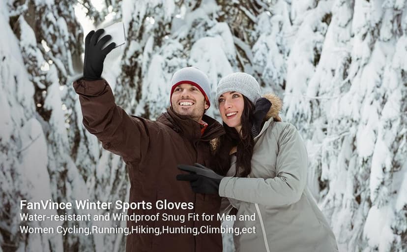 FanVince Winter Gloves Touch Screen Water Resistant Windproof Thermal for Running Cycling Driving Hiking for Men Women