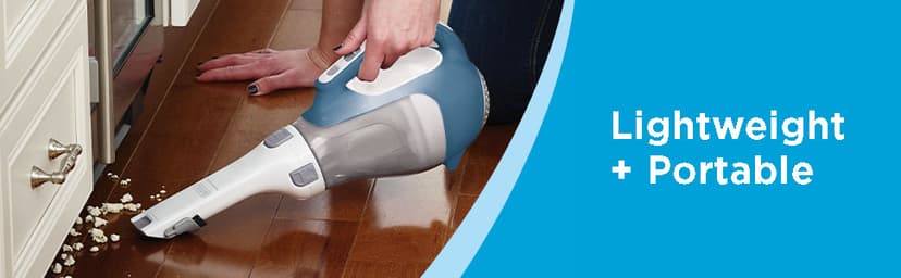 BLACK+DECKER dustbuster AdvancedClean Handheld Vacuum Cordless, Compact Home and Car Vacuum with Crevice Tool ,Rotating Nozzle and Charging Station, Large Dust Bowl (CHV1410L)