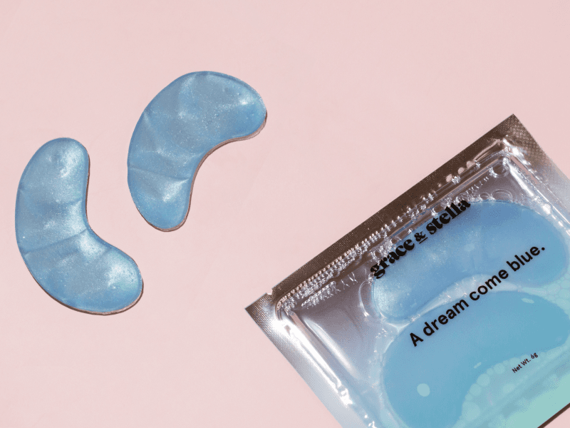 grace & stella Award Winning Under Eye Mask Reduce Dark Circles, Puffy Eyes, Undereye Bags, Wrinkles, Gel Under Eye Patches, Small Gifts for Women, Gifts Under 10 Dollars, Vegan (6 Pairs, Blue) B0C4G16NBX