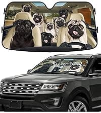 GENANY Hunting Car Sun Shade for Car SUV Truck (55x30 inches), Deer Skull Sun Shade Windshield, Shades for Front Windows, Protector Blocks UV, Car Decor