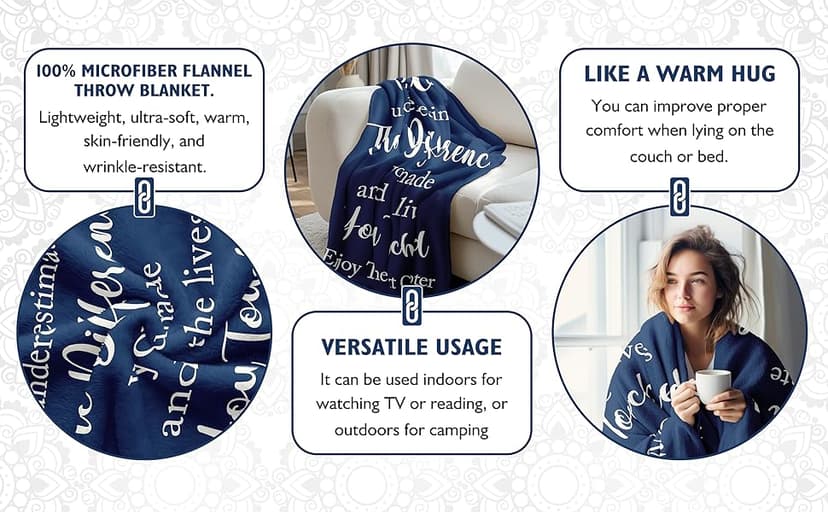 Farewell Gifts, Graduation Gifts, Coworker/Boss Leaving Job Gifts, Thank You Gifts for Women, Teacher/Employee Appreciation Gift, Retirement Gift, Inspirational Goodbye Gifts Blanket 60” x 50”