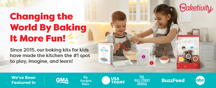 Bake 10–12 Treats with Decorating Supplies, Activity Book, and Simple Recipe Gift Idea for Boys and Girls Ages 4-12 Baketivity DIY Cake Pop Kids Baking Kit with Pre-Measured Ingredients B01L5XL49G