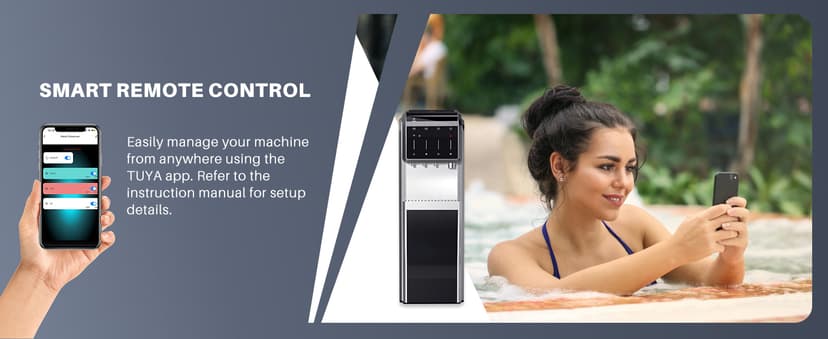 ICEPURE Multi-Function WiFi Water Cooler with Bullet and Crushed/Chewable Ice Maker, 5 Gallon Bottle Bottom Loading, Hot Cold Water Dispenser Built-in Ice Machine Combo, 35lbs/24H, Stainless Steel
