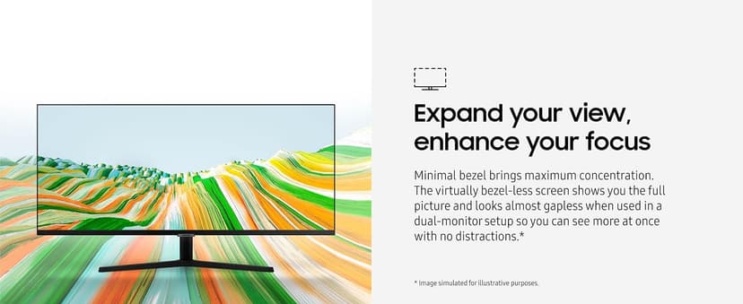 Samsung 34" ViewFinity S50GC Series Ultrawide QHD Monitor, 100Hz, 5ms, HDR10, AMD FreeSync, Ultrawide Screen, Eye Care, Thin Bezels, PIP, PBP, LS34C50DGANXZA, 2023, Black