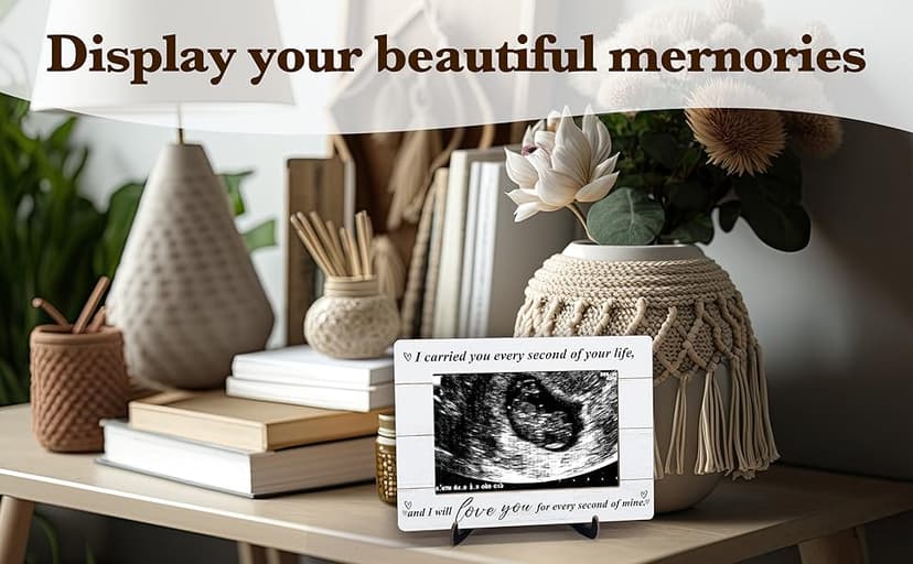 Miscarriage Memorial Picture Frame, I Carried You Every Second of Your Life Wooden Photo Frame With Stand, Baby Loss Memorial Gifts For Parents, Baby Loss Remembrance Gifts For Mom, A34