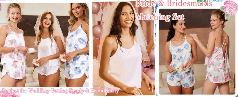 Sexy pajama set for women,Cami Top and Shorts Sets,2 Piece Silky Sleepwear for Valentines,Bridal Party,Honeymoons Gifts Ekouaer Silk Pajamas Set for Women Satin Backless Lingerie Pjs Nightwear B0876WYLZT