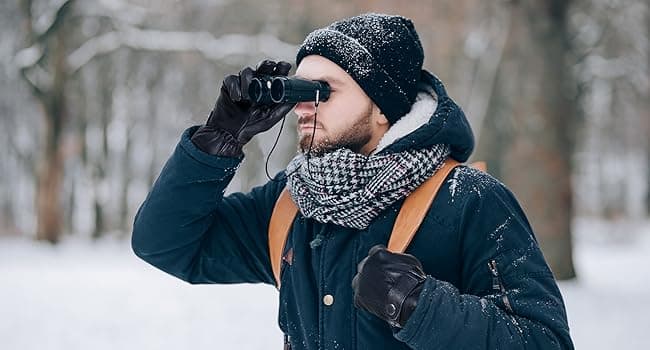 HANDLANDY Genuine Sheepskin Leather Gloves for Men Winter Driving Warm Thermal Wrist Gloves Fleece Lining for Cold Weather