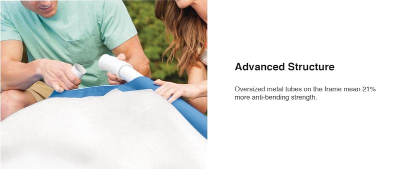 Intex 14.75' x 86" x 33" Rectangular Frame Above Ground Outdoor Backyard Swimming Pool with Flow Control Valve for Quick Draining, Blue - Pool Only