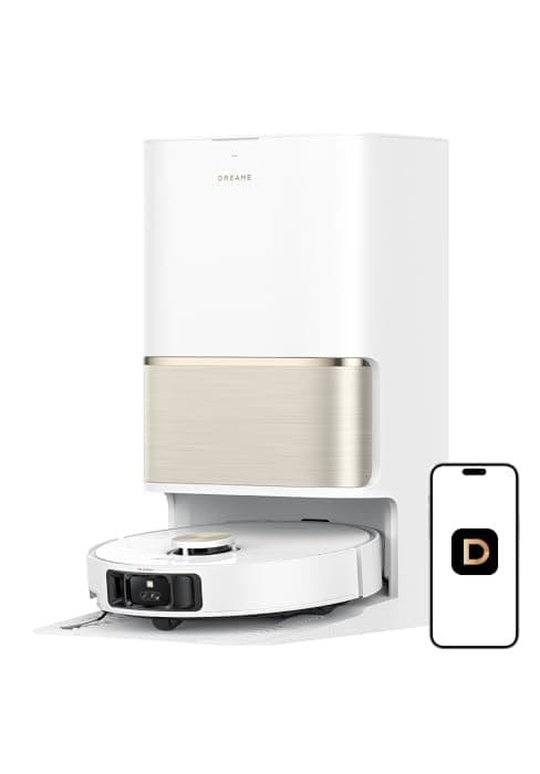 DREAME L40 Ultra Gen 2 Robot Vacuum and Mop with 25,000Pa Suction, Extendable Side Brush and Mop, All-in-One Self-Emptying & Cleaning Dock, Voice & App Control, Black