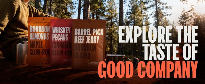 Double Neat Bourbon Flavored Snacks Variety Pack | Snacks Gifts for Men | Bourbon Glazed Beef Jerky, Cinnamon Whiskey Pecans, Almonds | Gift for Whiskey Lovers Men | 10oz, 3 Pack B0GGHN7KTL
