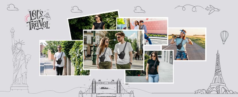 higouta Mini Sling Bag for Men Women, Small Crossbody Casual Utility Chest Phone Bag for Travel Workout