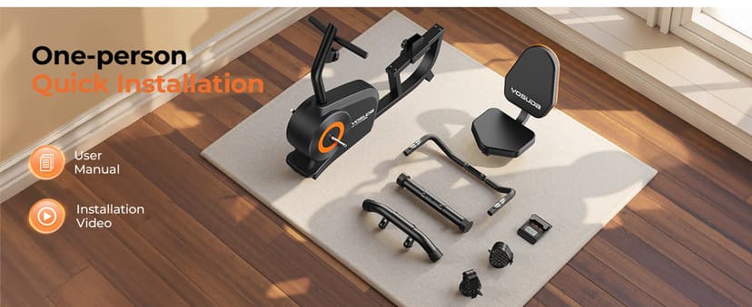 YOSUDA Recumbent Exercise Bike for Home,Magnetic Staionary Bike for Seniors/Adults with Adjustable Seat, 350LB Capacity, 16-level Resistance, LCD Monitor & Pulse Sensors