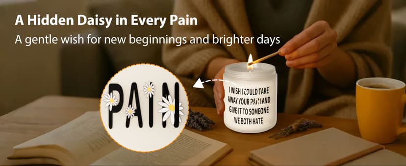 Get Well Soon Gifts for Women Men, Funny Present for Her Him After Surgery, Feel Better Candle Gift for Mom Sick Friends, Recovery, Sympathy, Cancer Comfort, Grieving, Divorce, Thinking of You Gift