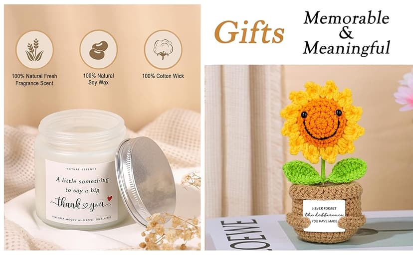 Thank You Gifts for Women Coworkers, Appreciation Farewell Goodbye Going Away Gifts for Coworker Friends Teacher Employees, Christmas Mothers Day Birthday Gifts for Women Set of 6