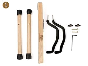 MUSO Guitar Stand,Acoustic Guitar Stand,Wood Classical Electric Guitar Stand,Foldable Bass Guitar Stand,Guitar Accessories also fit Bass,Violin,Ukulele(Zebra)