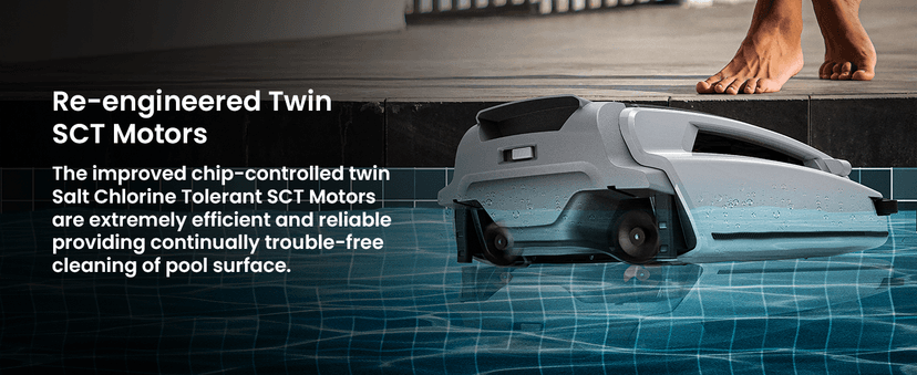 Betta SE Plus - Solar-Powered Robotic Pool Skimmer with 24/7 Continuous Cleaning Power, Dual Charging Options, Twin Salt Chlorine Tolerant Motors, and Shallow Water Safeguard